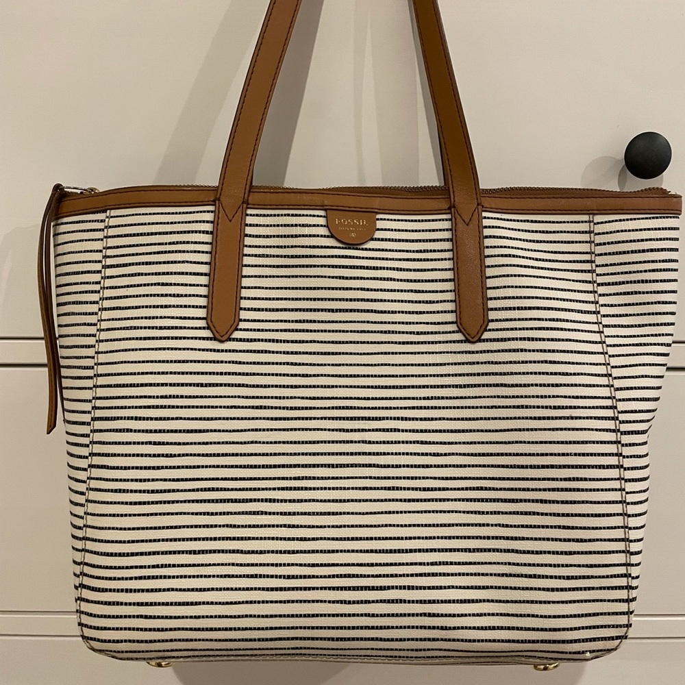 Striped Fossil Tote